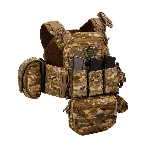 Warmor Gen.3 Pro Max Plate Carrier — Quick-Release System, 7 Pouches, Pixel MM14