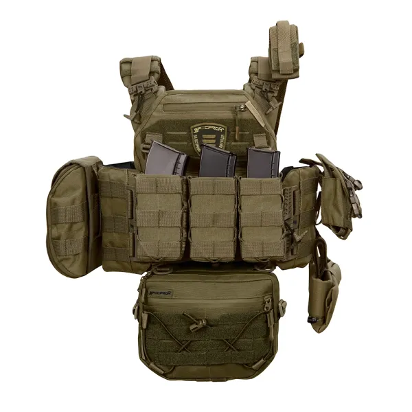 Warmor Gen.3 Pro Max Plate Carrier — Quick-Release System, 7 Pouches, Olive