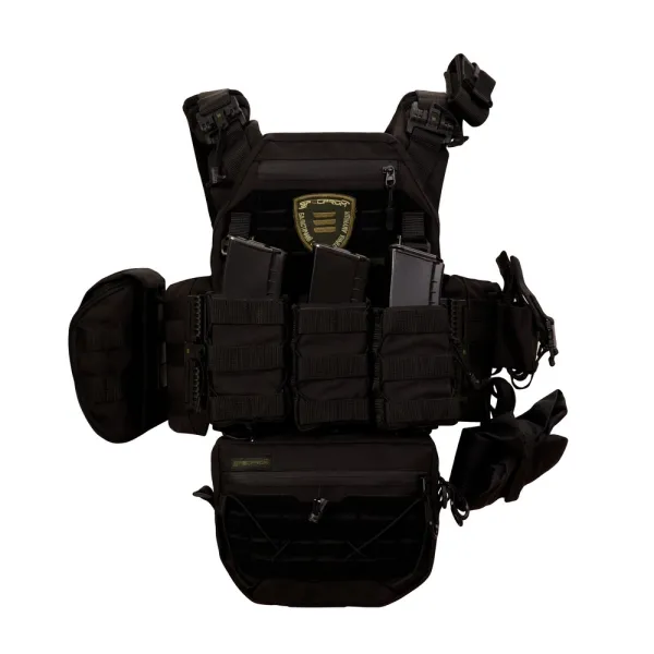 Warmor Gen.3 Pro Max Plate Carrier — Quick-Release, 7 Pouches, Black