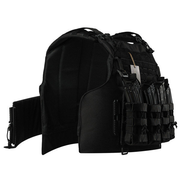 Warmor Gen.4 Plate Carrier, Black, 4 Pouches