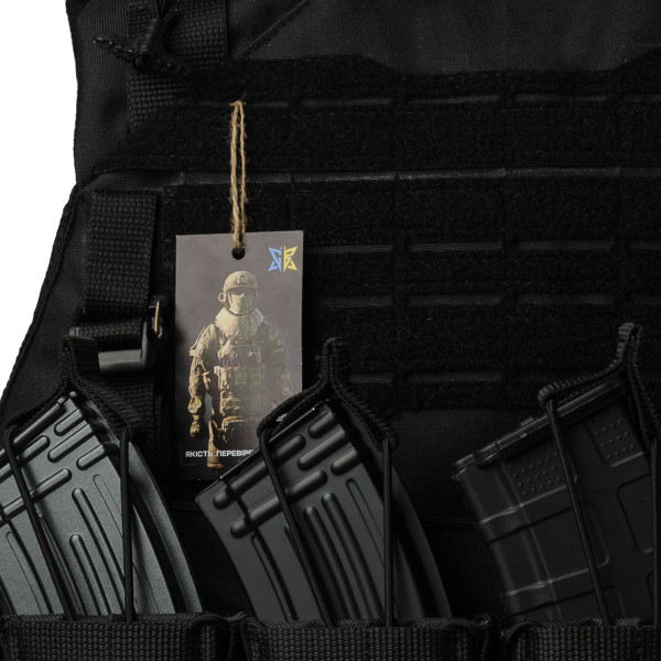 Warmor Gen.4 Plate Carrier, Black, 4 Pouches