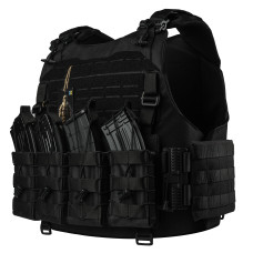 Warmor Gen.4 Plate Carrier, Black, 4 Pouches