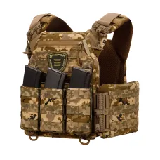 Warmor Gen.3 Pro Plate Carrier Pixel MM14, Quick-Release System, 3 Pouches