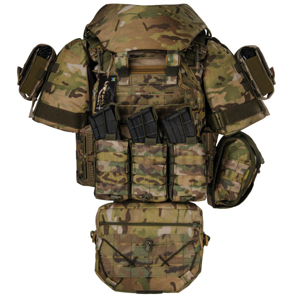 Warmor Gen.3 FL MAX Women's Plate Carrier – Full Pouch Set, Neck & Shoulder Protection, DSTU Class 1, Multicam