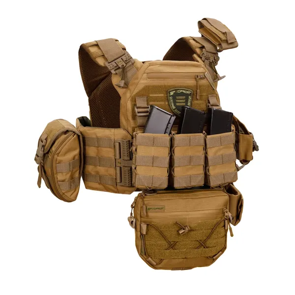 Warmor Gen.3 Pro Max Plate Carrier, Quick-Release System, 7 Pouches, Coyote
