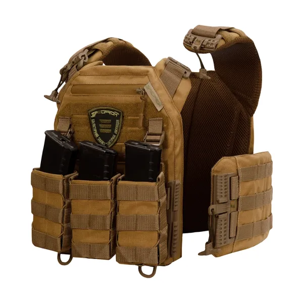 Warmor Gen.3 Pro Max Plate Carrier, Quick-Release System, 7 Pouches, Coyote