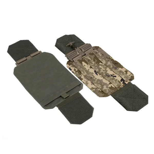 Pixel camo cummerbunds with pockets and quick-release, size M (15×20 cm) — set of 2