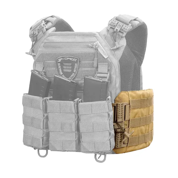 Cummerbunds with pockets and quick‑release, XL (15×35 cm), Coyote — set of 2