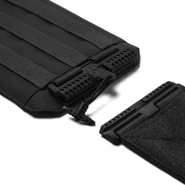 Set of 2 Quick-Release Cummerbunds with Pockets, XL (15×35 cm), Black