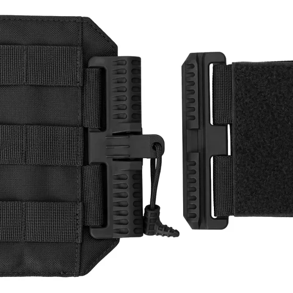 Set of 2 Quick-Release Cummerbunds with Pockets, XL (15×35 cm), Black
