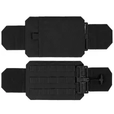 Set of 2 Quick-Release Cummerbunds with Pockets, XL (15×35 cm), Black