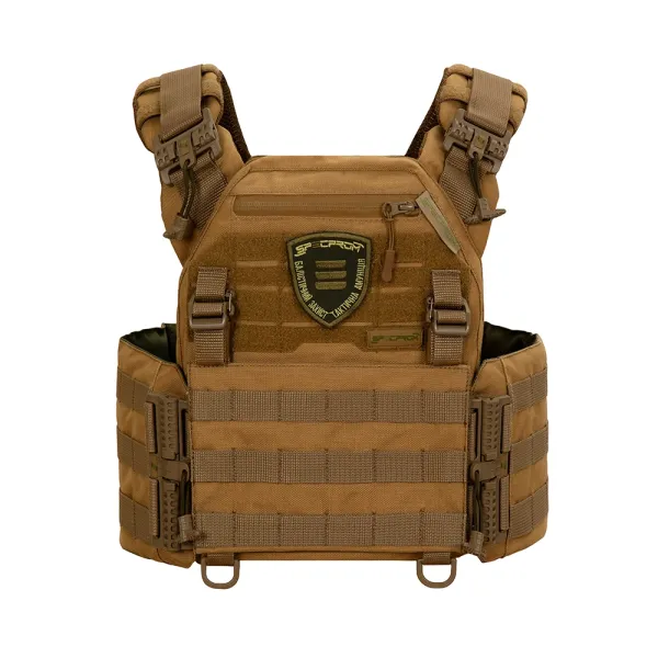 Warmor Gen.3 XL+ Coyote Plate Carrier with Quick-Release System and Pouches (Large)