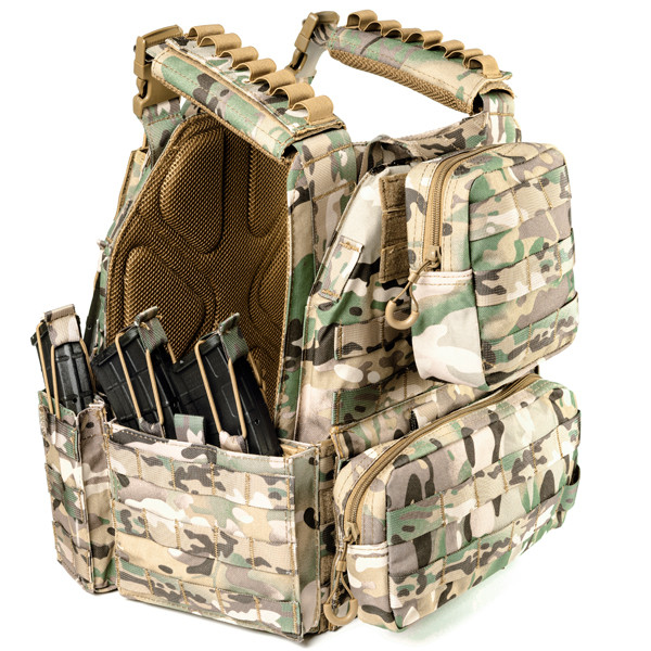 Multicam Plate Carrier — Holds 9 Magazines