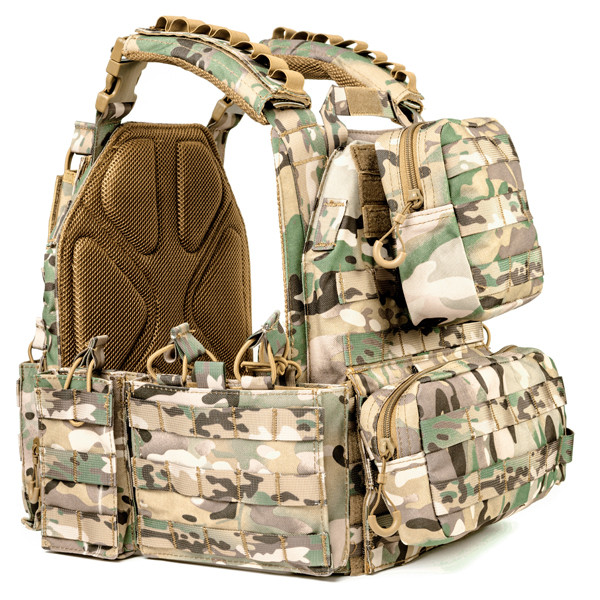 Multicam Plate Carrier — Holds 9 Magazines