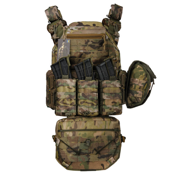 Warmor Gen.3 FL MAX Women's Plate Carrier — Max Pouches, Quick Side & Top Release (No Plates), Multicam