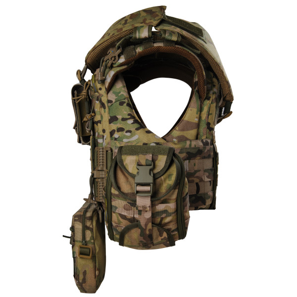 Warmor Gen.3 FL MAX Women's Plate Carrier — Max Pouches, DSTU Class 1 Neck Protection, Multicam