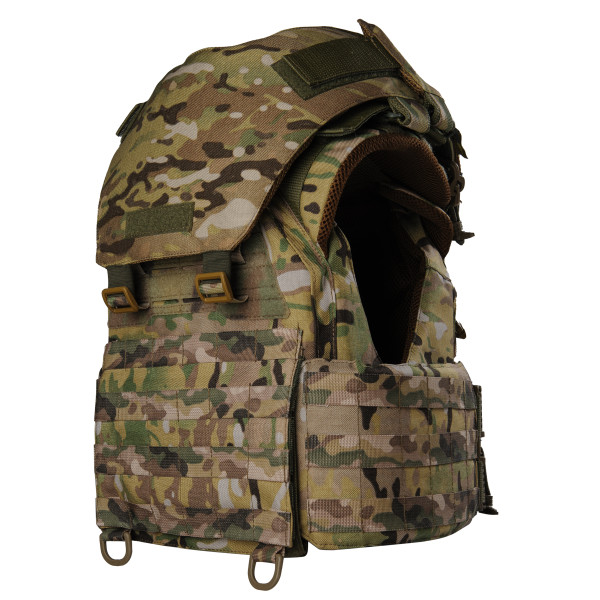 Warmor Gen.3 FL MAX Women's Plate Carrier — Max Pouches, DSTU Class 1 Neck Protection, Multicam