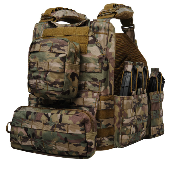 Yakeda Plate Carrier with Quick-Release System — Multicam