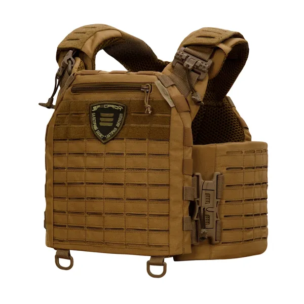 SPECPROM WARMOR Gen.5 V2 Plate Carrier +3 AK Mag Pouches — Coyote