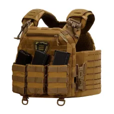 SPECPROM WARMOR Gen.5 V2 Plate Carrier +3 AK Mag Pouches — Coyote