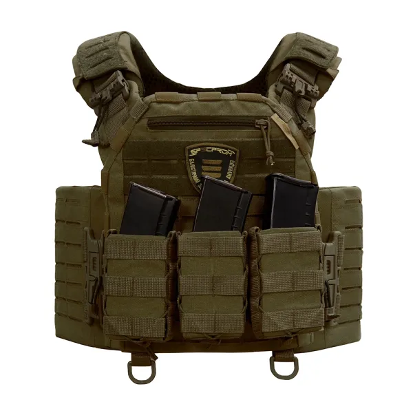 SPECPROM WARMOR Gen.5 V2 Plate Carrier +3 AK Pouches, Olive