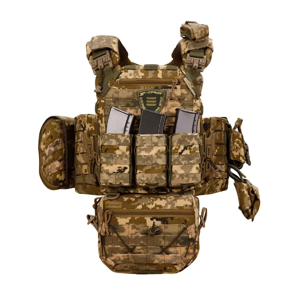 SPECPROM WARMOR Gen.5 V2 Plate Carrier with Full Pouch Set (Pixel Camo)