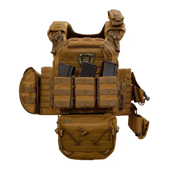 SPECPROM WARMOR Gen.5 V2 Plate Carrier with Full Pouch Kit, Coyote