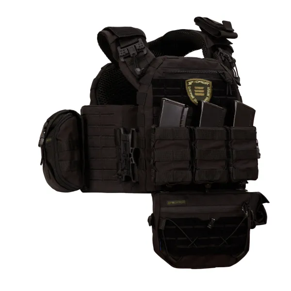 SPECPROM WARMOR Gen.5 V2 Plate Carrier with Full Pouch Kit, Black