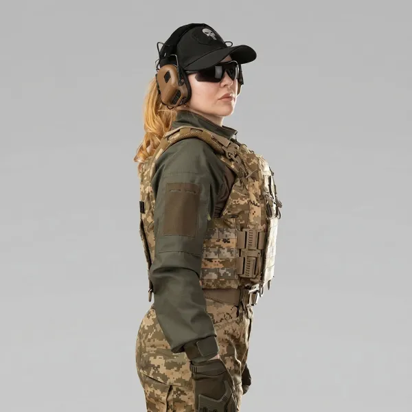 Warmor Gen.3 FL SPECPROM Women's Plate Carrier (Pixel) — No Pouches, Quick Side & Top Release (Plates Not Included)