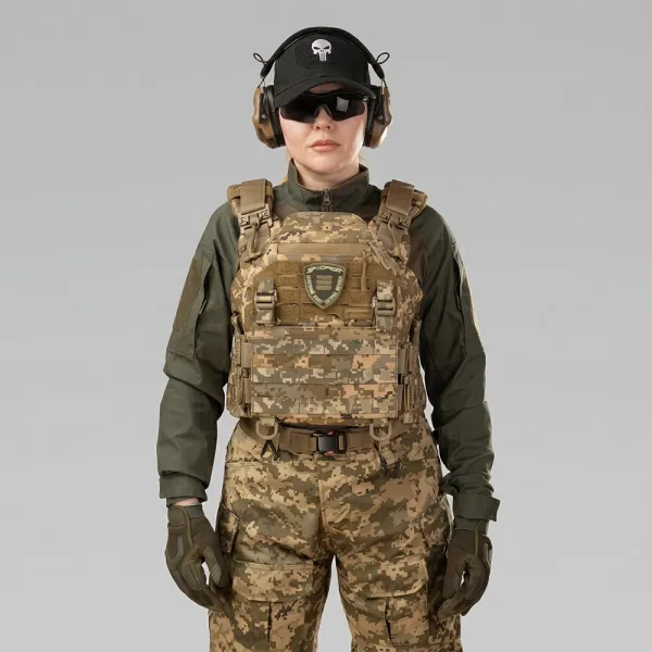 Warmor Gen.3 FL SPECPROM Women's Plate Carrier (Pixel) — No Pouches, Quick Side & Top Release (Plates Not Included)