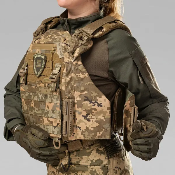 Warmor Gen.3 FL SPECPROM Women's Plate Carrier (Pixel) — No Pouches, Quick Side & Top Release (Plates Not Included)