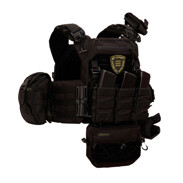 Warmor Gen.3 Pro Max XL Plate Carrier, Black — Quick-Release, 7 Pouches, Large