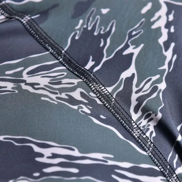 SPECPROM Men's Rashguard Black Tiger Stripes Camo
