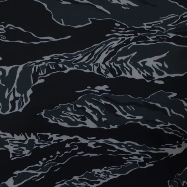 SPECPROM Men's Rashguard Black Tiger Stripes Camo