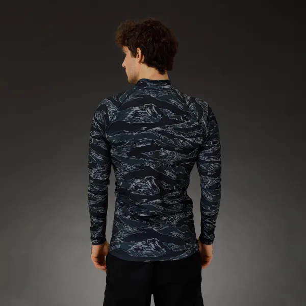 SPECPROM Men's Rashguard Black Tiger Stripes Camo