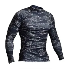 SPECPROM Men's Rashguard Black Tiger Stripes Camo
