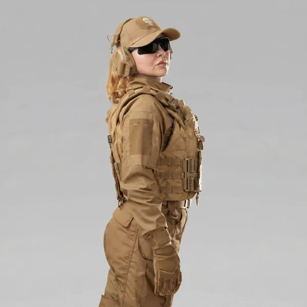 Warmor Gen.3 FL SPECPROM Women's Plate Carrier — Coyote, No Pouches, Quick Side & Top Release (Plates Not Included)