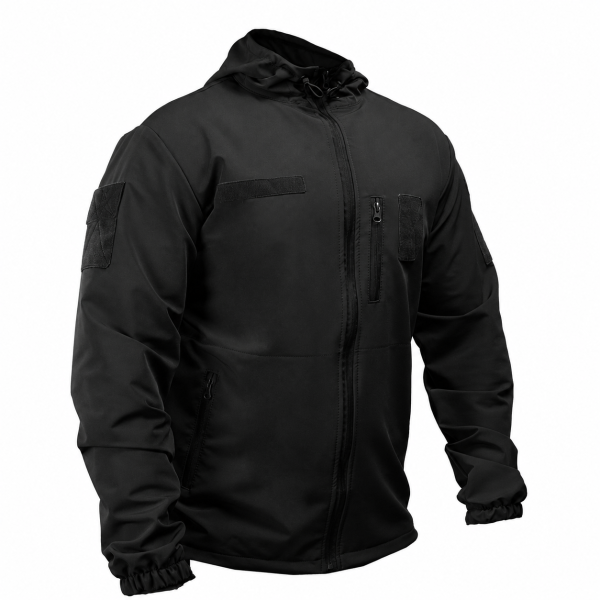SPECPROM Soft-Shell Tactical Jacket — Black