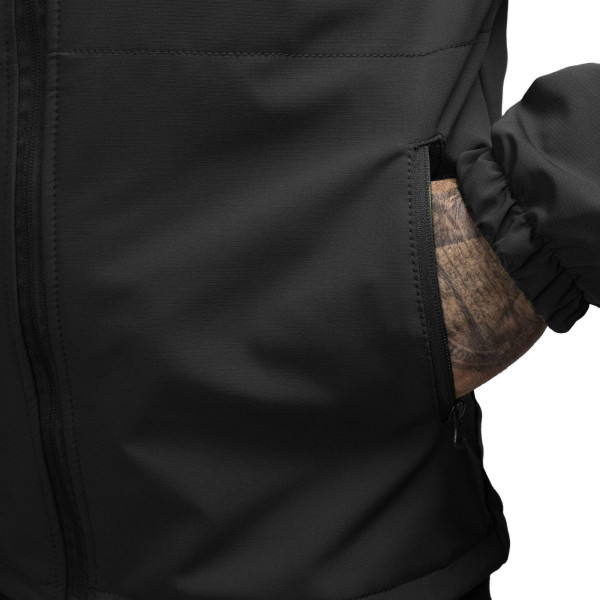 SPECPROM Soft-Shell Tactical Jacket — Black