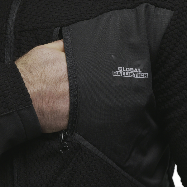 Global Ballistics HexaGon 2.0 Fleece Jacket, Black
