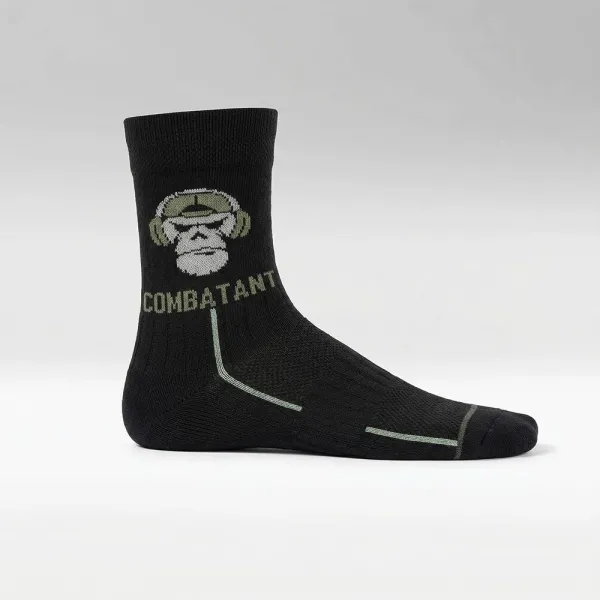 Combatant Patrol Core Mid Summer Trekking Socks — Black