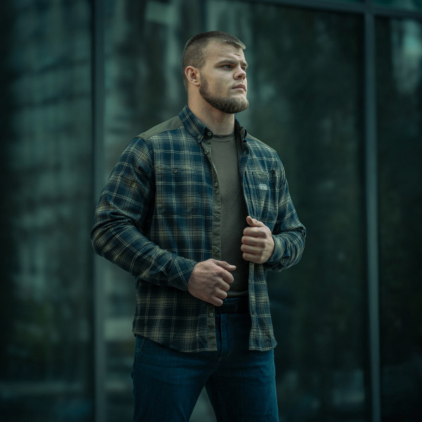M-Tac Redneck Plaid Shirt — Blue