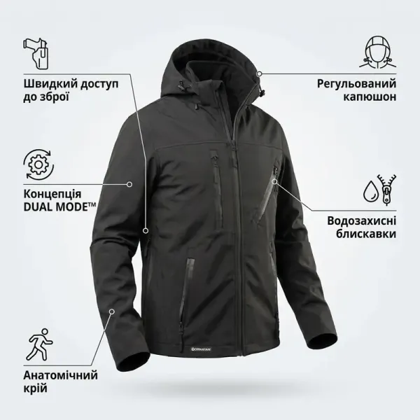 Hardshell Combatant SHIFT PRO Jacket — Black