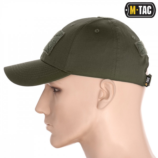 M-Tac Flex Tactical Ripstop Cap with Velcro — Light Olive