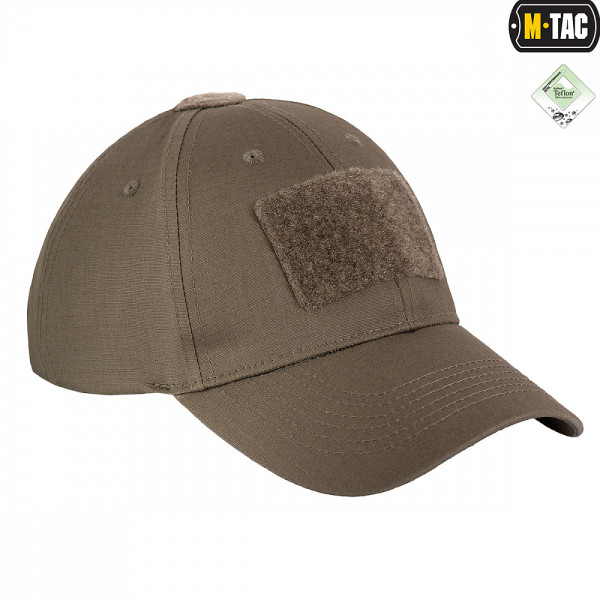 M-Tac Flex Tactical Ripstop Cap with Velcro, Dark Olive