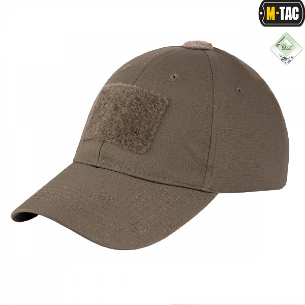 M-Tac Flex Tactical Ripstop Cap with Velcro, Dark Olive
