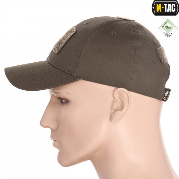 M-Tac Flex Tactical Ripstop Cap with Velcro, Dark Olive