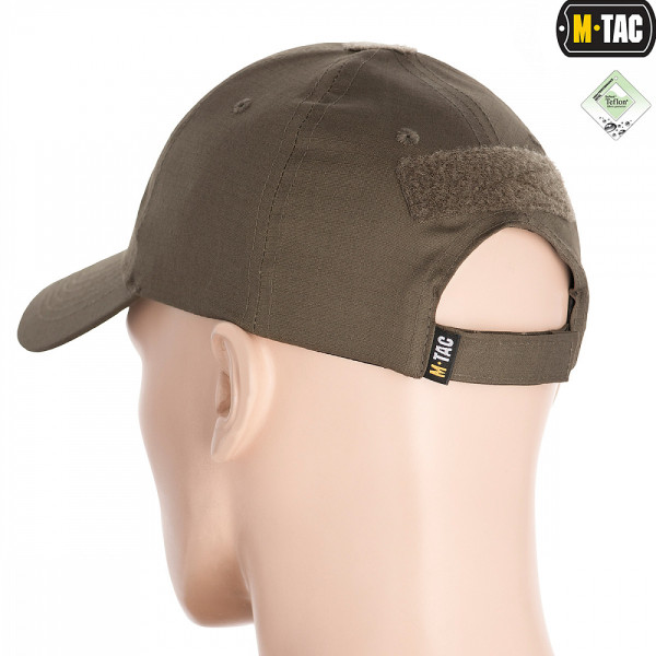 M-Tac Flex Tactical Ripstop Cap with Velcro, Dark Olive