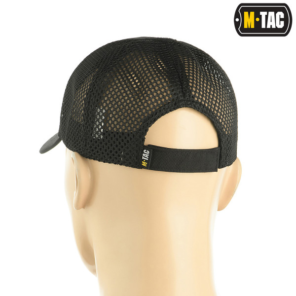 M-Tac Flex Ripstop Tactical Cap with Mesh & Velcro, Black