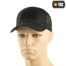 M-Tac Flex Ripstop Tactical Cap with Mesh & Velcro, Black